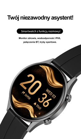 SMARTWATCH MĘSKI G. Rossi SW019-3 black/red (sg014c) PROWADZENIE ROZMÓW