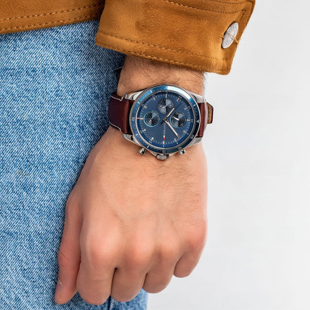 TOMMY HILFIGER MEN'S WATCH 1791837 PARKER (zf041a) + BOX