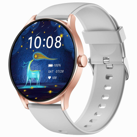 SMARTWATCH UNISEX GRAVITY GT2-3 PRO - AMOLED, WŁASNE TARCZE (sg040c)