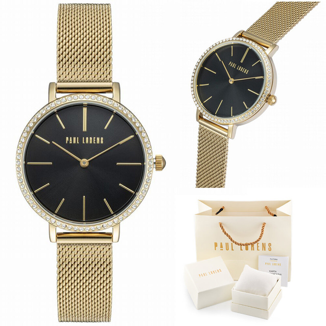 PAUL LORENS WOMEN'S WATCH - PL12894B-1D1 (zg553a) + BOX