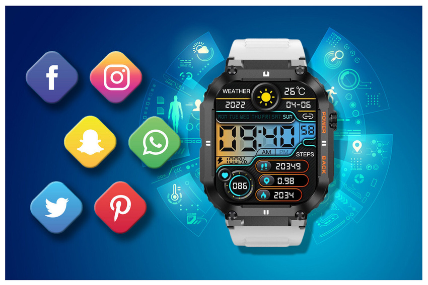 GRAVITY GT6-8 MEN'S SMARTWATCH - CALL MAKING, SNOW MONITOR (sg020h)