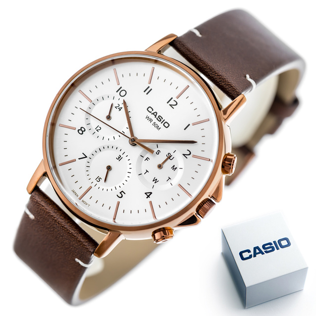ZEGAREK MĘSKI CASIO MTP-E321RL-5A (zd190b) + BOX