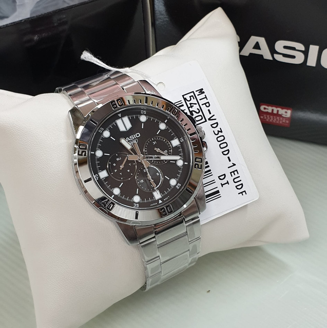 CASIO MEN'S WATCH MTP-VD300D-1E (zd268a) + BOX