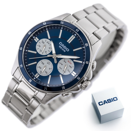 CASIO MEN'S WATCH MTP-1374D-2A3 (zd063h) + BOX