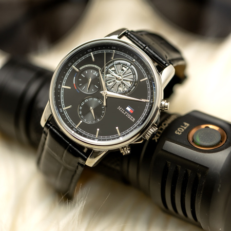 TOMMY HILFIGER MEN'S WATCH 1710605 Steward Open Heart + BOX