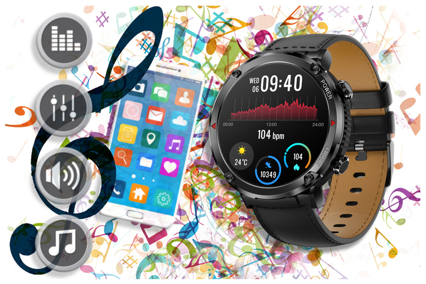 SMARTWATCH MĘSKI GRAVITY GT21-3 - BLUETOOTH CALL, DODATKOWY PASEK (sg025c)