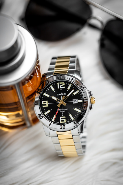 CASIO MEN'S WATCH MTP-VD01SG-1B + BOX