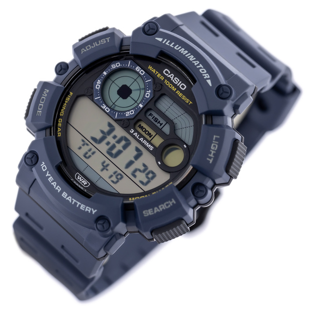 CASIO Digital Moonphase Men's WATCH WS-1500H-2AVEF + BOX