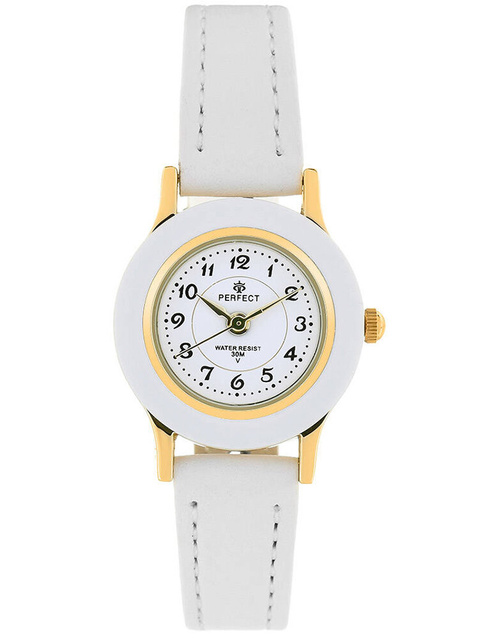PERFECT LP165-03 COMMUNION CHILDREN'S WATCH - white/gold + BOX
