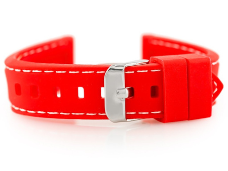 U20 rubber watch strap - red 20mm