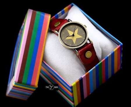 TAYMA WOMEN'S WATCH - RETRO PUNK 27 - red (zx583a)