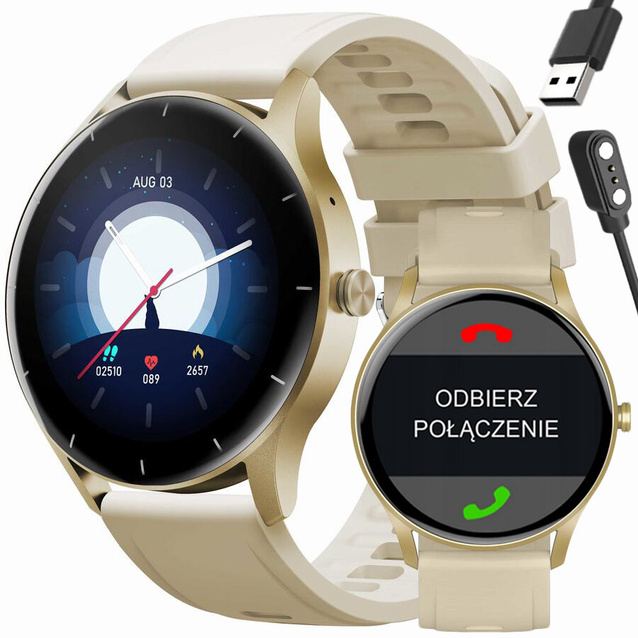 SMARTWATCH UNISEX GRAVITY GT2-4 - ROZMOWY BLUETOOTH, WŁASNE TARCZE (sg019d)