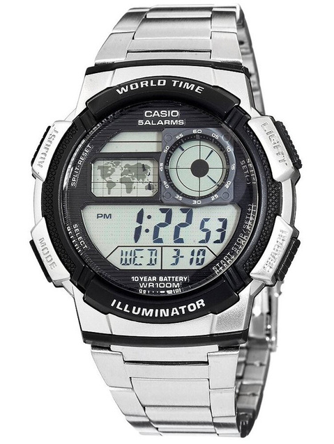 CASIO MEN'S WATCH AE-1000WD 1A (zd073h) - WORLD TIME + BOX