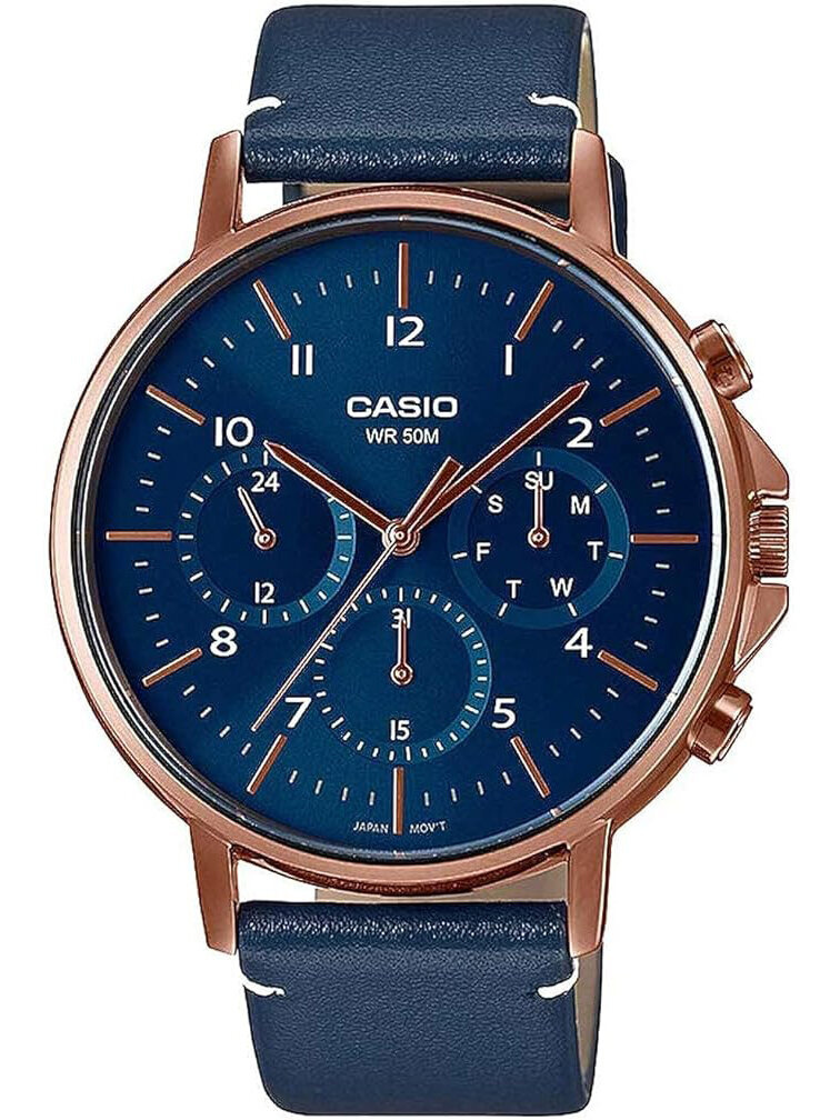 PÁNSKE HODINKY CASIO MTP-E321RL-2A (zd190a) + KRABIČKA