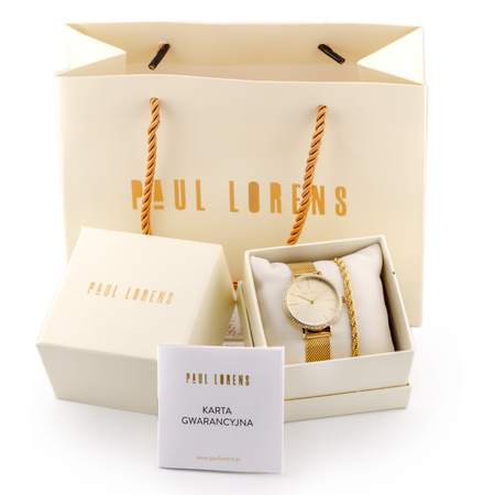 PAUL LORENS WOMEN'S PRESENT SET - Watch + bracelet (zg553e) 