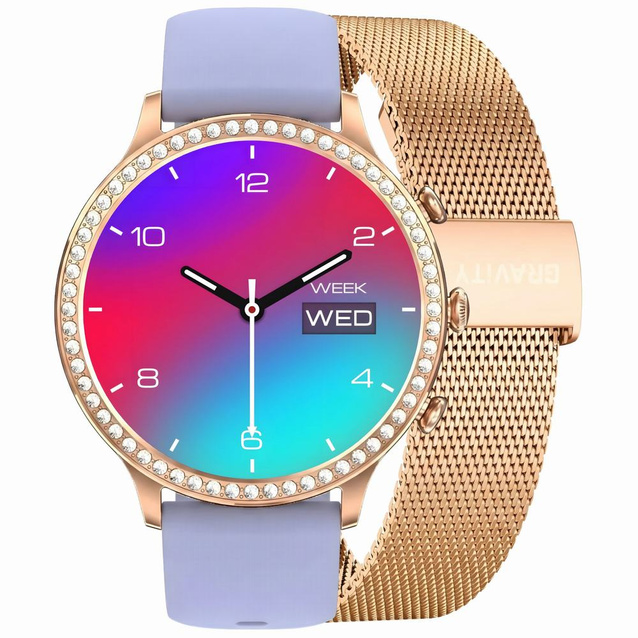 SMARTWATCH DAMSKI GRAVITY GT5-7 - DODATKOWY PASEK (sg043g)