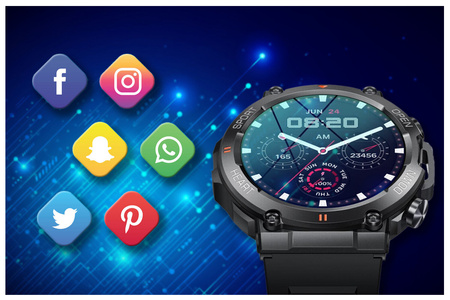 GRAVITY GT7-1 PRO MEN'S SMARTWATCH - CONNECTIONS, PULSOKSYMETER (sg018a)