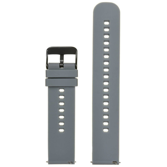 U27 rubber watch strap - dark gray/black - 18mm