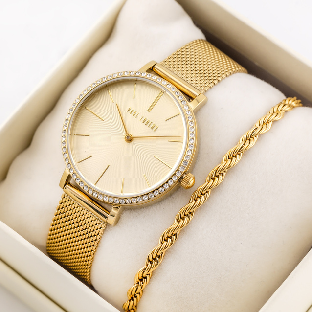 PAUL LORENS WOMEN'S PRESENT SET - Watch + bracelet (zg553e) 