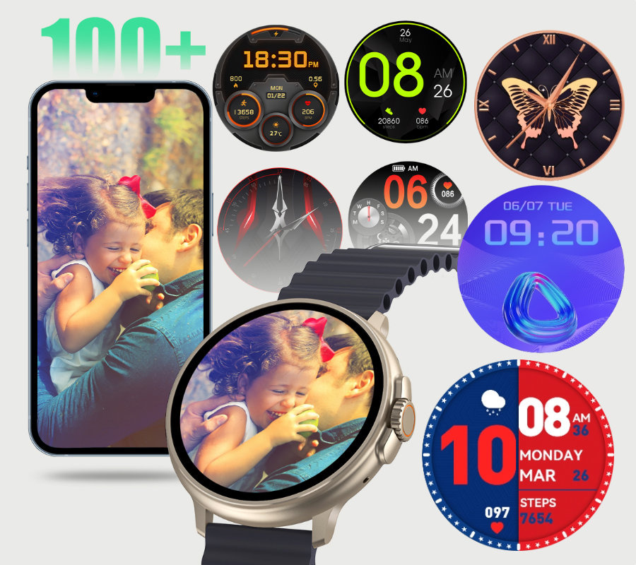 SMARTWATCH UNISEX Rubicon RNCF15 - BLUETOOTH CALL, ŁADOWANIE BEZPRZEWODOWE