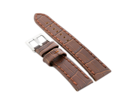 W49 leather watch strap - dark brown - 20mm