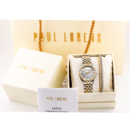 PAUL LORENS WOMEN'S PRESENT SET - Watch + bracelet (zg543e) 