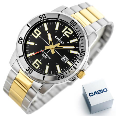 CASIO MEN'S WATCH MTP-VD01SG-1B + BOX
