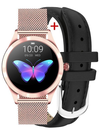 SMARTWATCH G. Rossi G.RSWBF1-4D2-2 rosegold/black (sg001f) + DODATKOWY PASEK