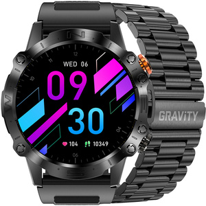 SMARTWATCH MĘSKI GRAVITY GT20-1 - AMOLED, DODATKOWY PASEK (sg024a)