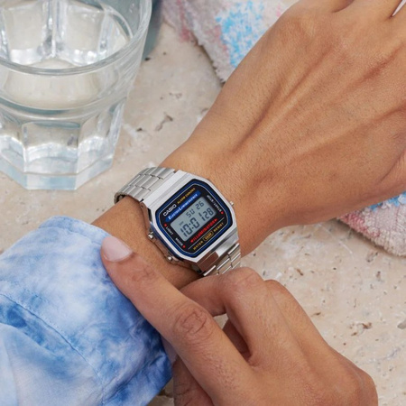 UNISEX CASIO A168WA-1W WATCH - VINTAGE + BOX