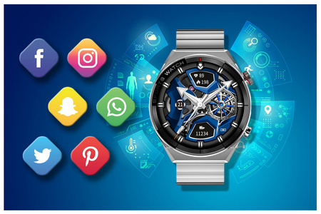 Rubicon RNCE99 MEN'S SMARTWATCH - CALL MAKING, WIRELESS CHARGING (sr046a)