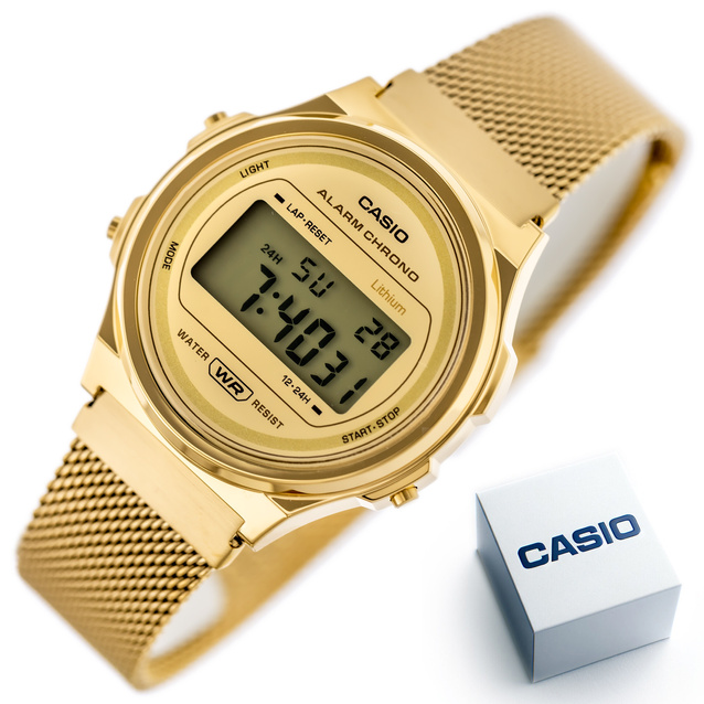 Zegarek Damski Casio Vintage  A171WEMG-9A + BOX (zd645a)