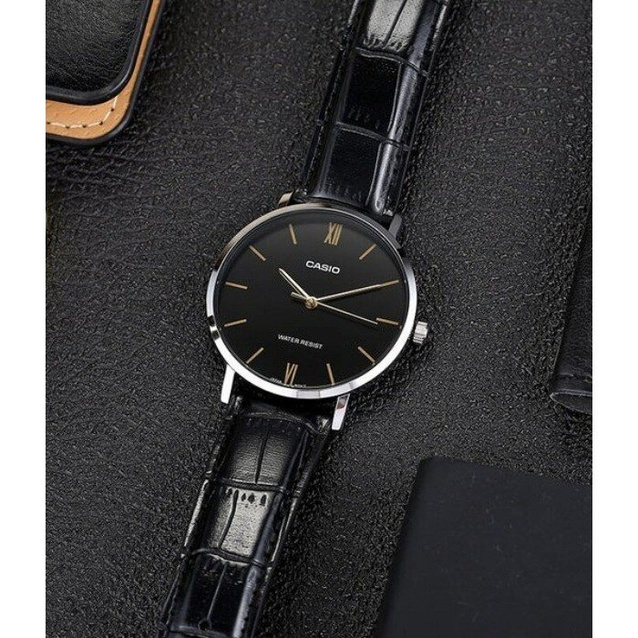 CASIO MTP-VT01L-1B MEN'S WATCH + BOX (zd165g)