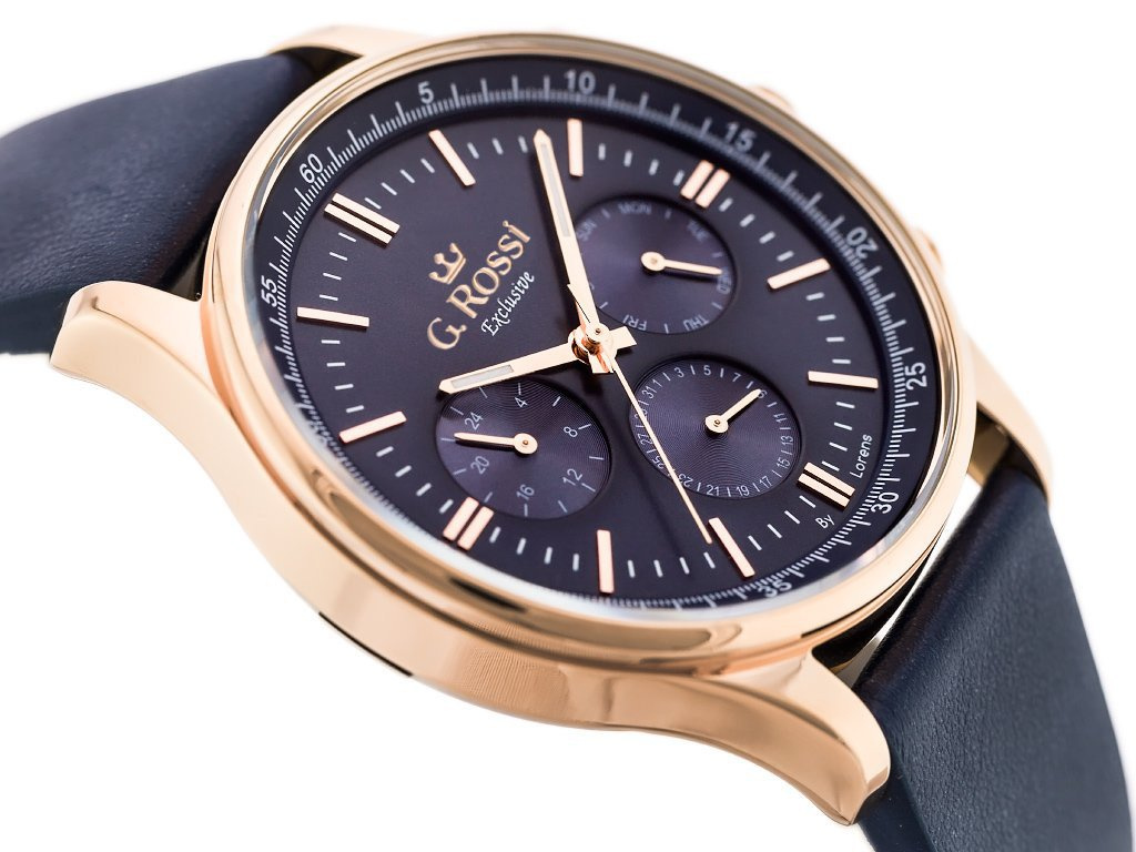 ZEGAREK G. ROSSI - E-10602A2-6F3 - EXCLUSIVE (zg278f) + BOX