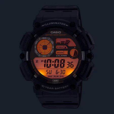 CASIO Men's Digital Moonphase WATCH WS-1500H-1A + BOX