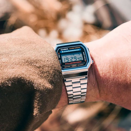 UNISEX CASIO A168WA-1W WATCH - VINTAGE + BOX