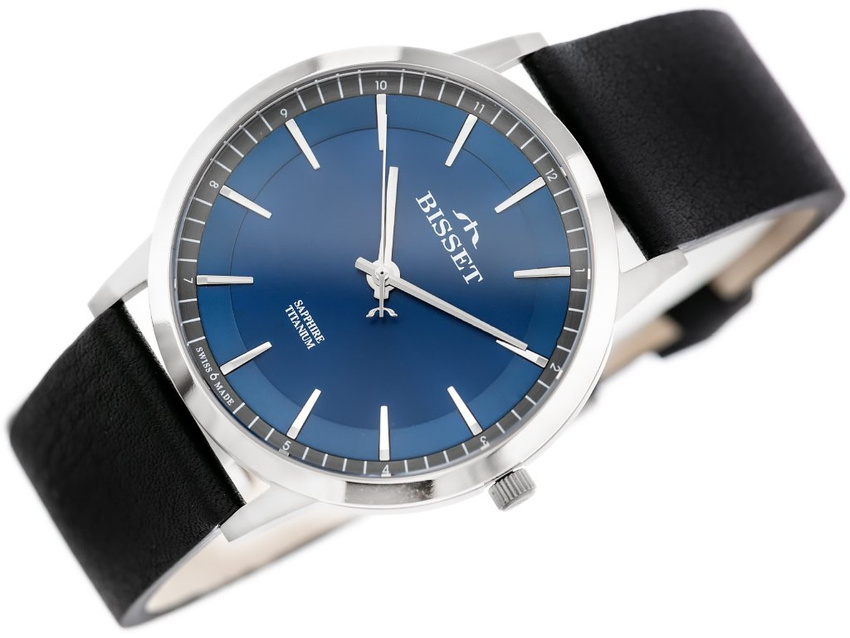 ZEGAREK MĘSKI BISSET BSCF25 - TYTANOWY (zb087b)