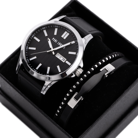 PAUL LORENS MEN'S PRESENT SET - Watch + Bracelet (zg374e)