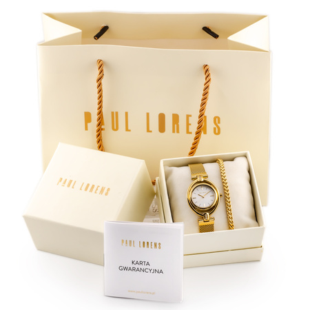 PAUL LORENS WOMEN'S PRESENT SET - Watch + bracelet - (zg555f)
