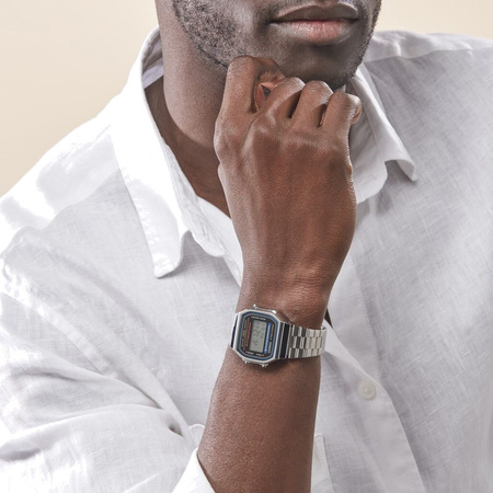 UNISEX CASIO A168WA-1W WATCH - VINTAGE + BOX