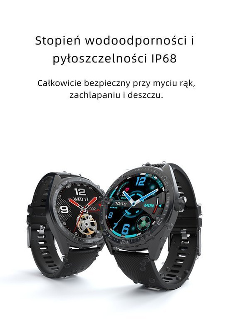 SMARTWATCH MĘSKI G. Rossi SW011-1 black/black + dodatkowy PASEK (sg006a)