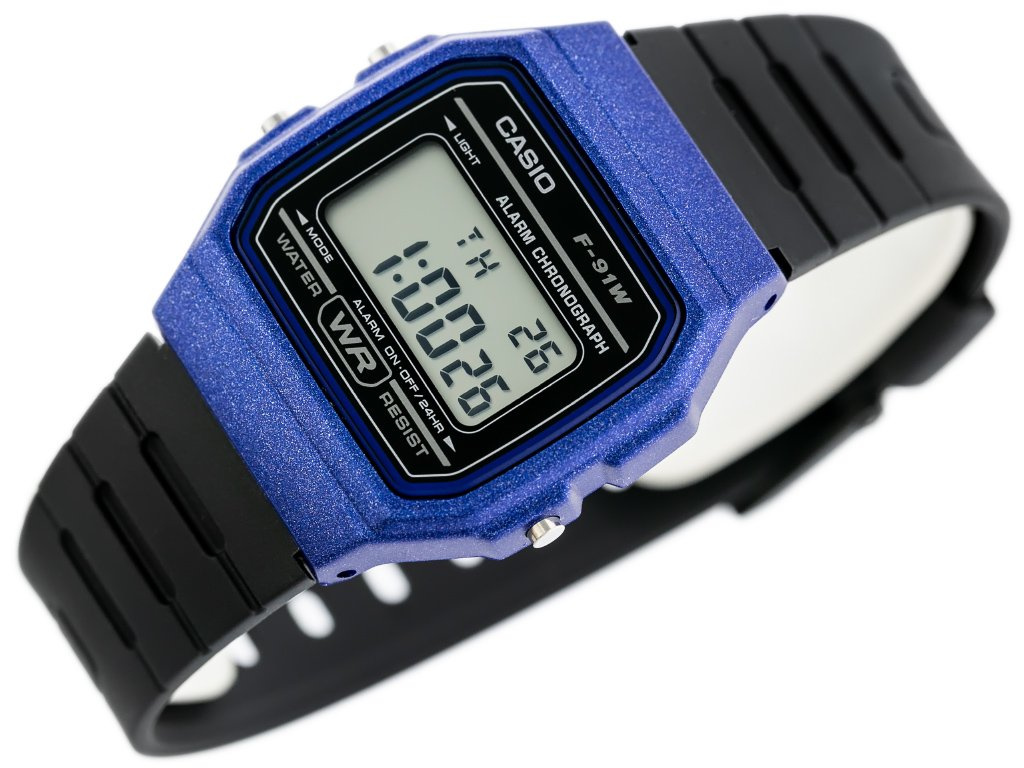 ZEGAREK MĘSKI CASIO F-91WM-2ADF (zd102e)  + BOX