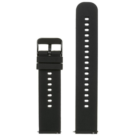 U27 rubber watch strap - black/black - 18mm