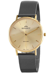 ZEGAREK DAMSKI BISSET BSBF33 (zb579v) - SZAFIROWE SZKŁO