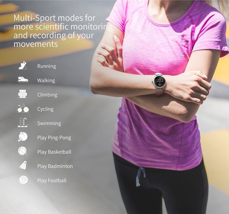 SMARTWATCH G. Rossi G.RSWBF1-4D2-2 rosegold/black (sg001f) + DODATKOWY PASEK