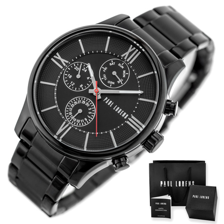 PAUL LORENS MALE WATCH - PL11652B6-1A5 (zg356d) + BOX