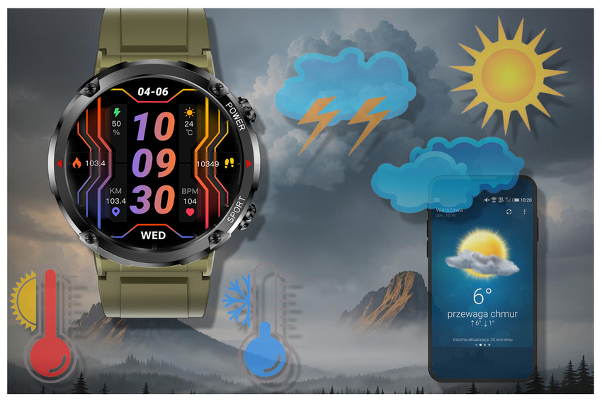 SMARTWATCH MĘSKI GRAVITY GT21-7 - BLUETOOTH CALL, DODATKOWY PASEK (sg025g)