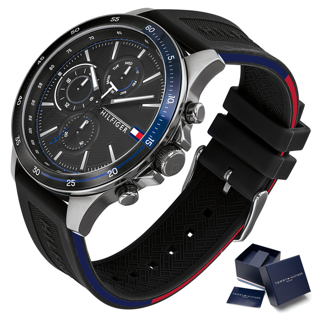 TOMMY HILFIGER MEN'S WATCH 1791724 BANK (zf023d)