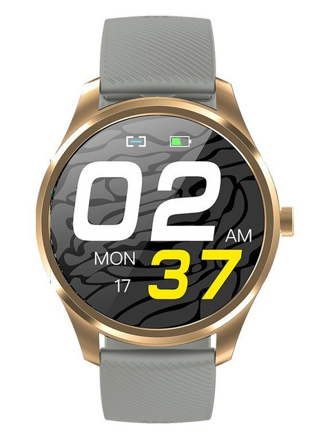 SMARTWATCH MĘSKI G. Rossi SW012-5 gold/gray + dodatkowa BRANSOLETA (sg007e)