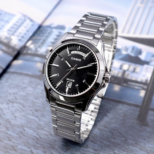ZEGAREK MĘSKI CASIO MTP-1370D-1A1V (zd025b) + BOX